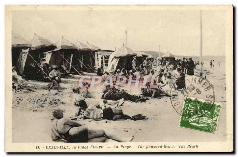 CPA Deauville La Plage Fleurie La Plage
