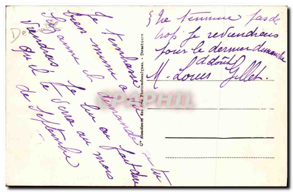 Deauville - Plage Fleurie - La Plage — CPA n°160, éditeur A.P.A. — Rückseite