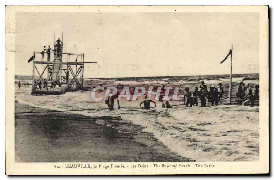CPA Deauville La Plage Fleurie Les Bains