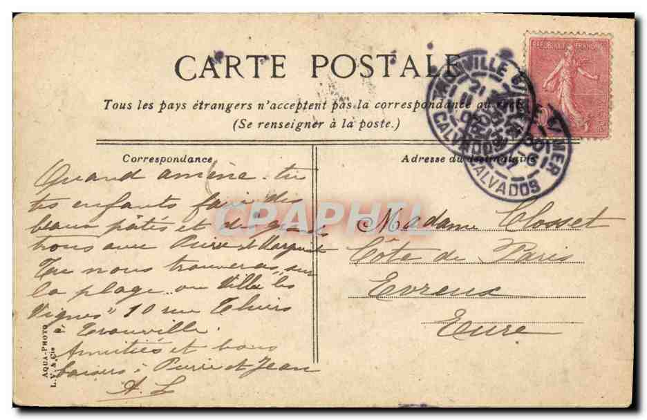 Deauville - Promenade de la plage — éditeur L. A. L. Photo, n°2 — Verso