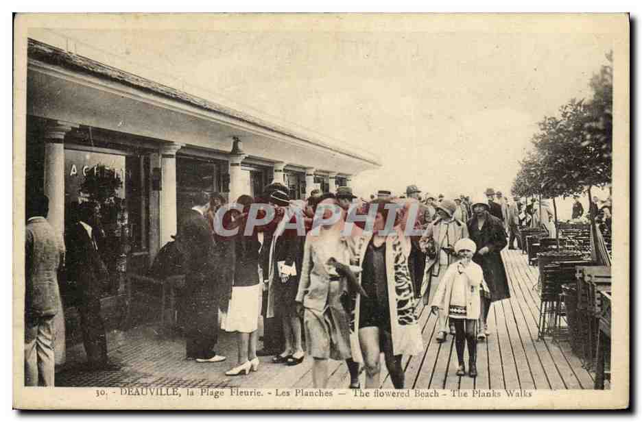 CPA Deauville La Plage Fleurie Les Planches