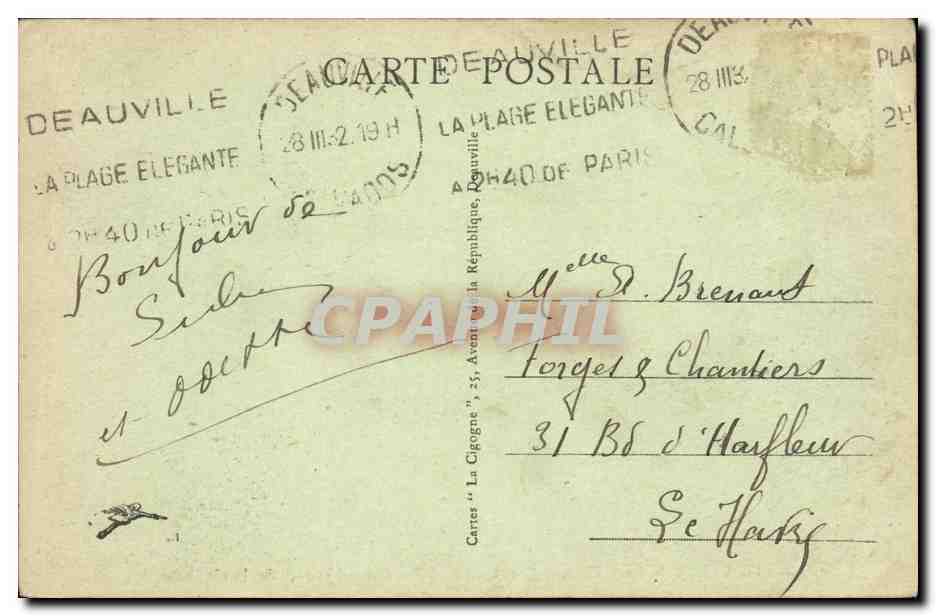 CPA Deauville La Plage Fleurie Les Planches — Verso
