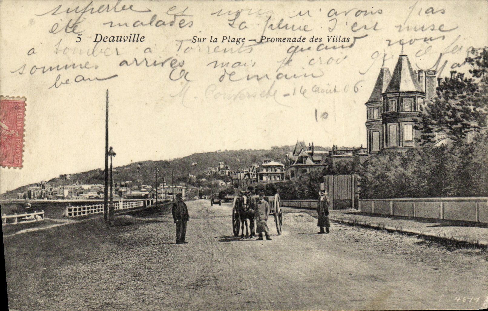 Deauville — Sulla Spiaggia — Promenade des Villas — editore non identificato, n° serie 5