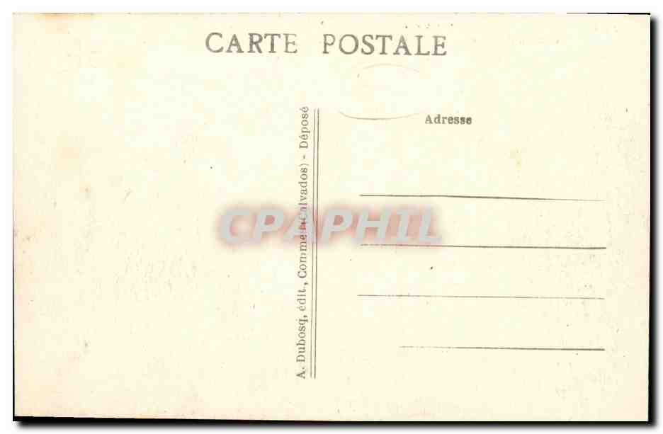 CPA Chateaux du Calvados Chateau de la Fee d Argouges Le Donjon — Verso