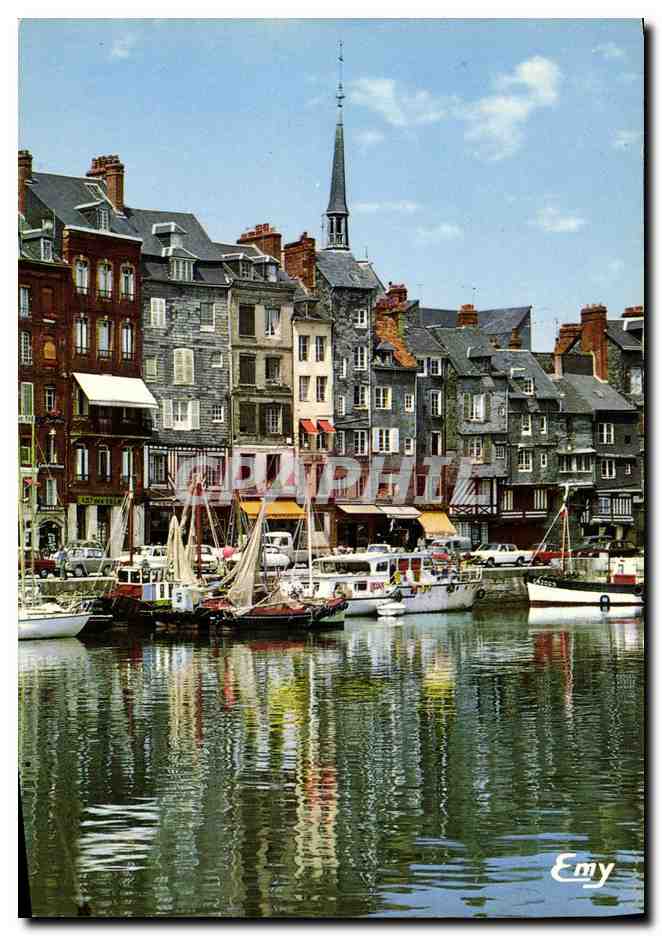 Honfleur — Le Vieux Bassin et ses façades pittoresques — Éditions Normandes LÉ GOUBEY