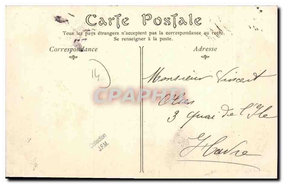 CPA Environs de Honfleur Carrefour de la Croix Rouge Femmes — Verso