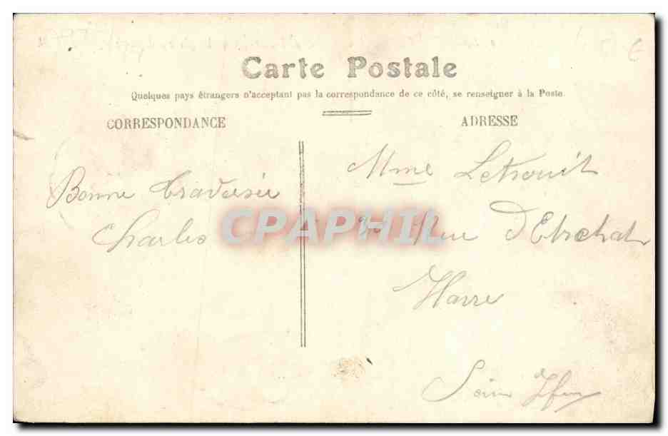 CPA Honfleur Le Boulevard Carnot et le phare de l Hospice — Rückseite