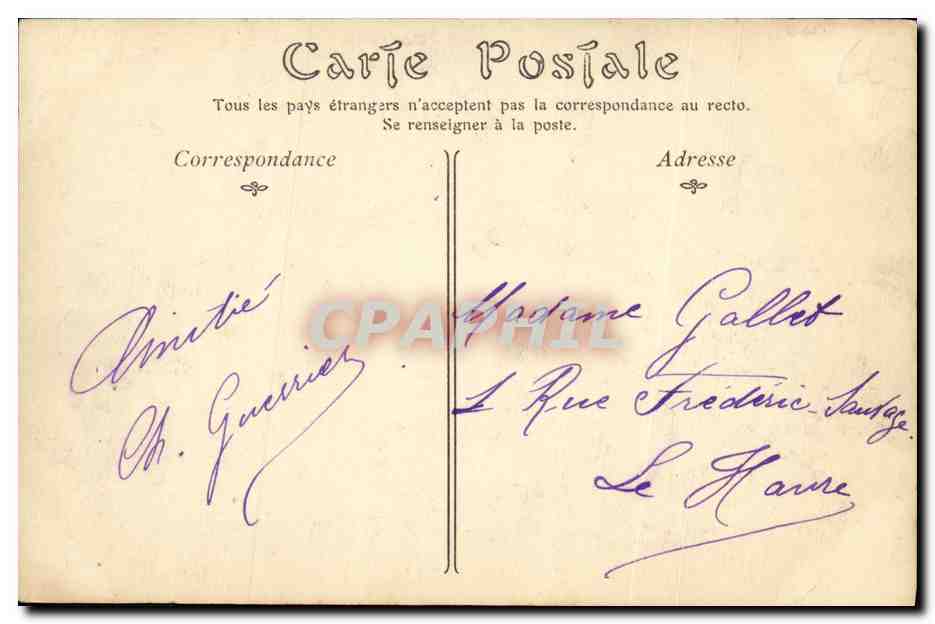 Route d'Honfleur-Trouville-Villerville — ND Phot — n°231 — Verso