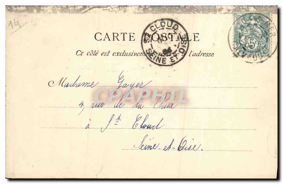 CPA Honfleur Calvaire de la Cote de la Grace — Rückseite