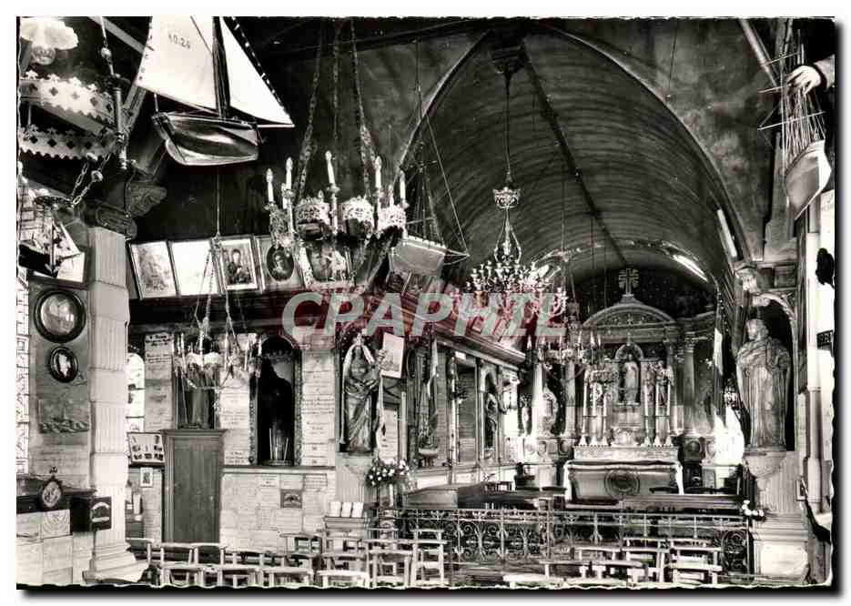 Intérieur de la Chapelle Notre-Dame de Grâce à Honfleur — Calvados — éditeur MULOT, n°64