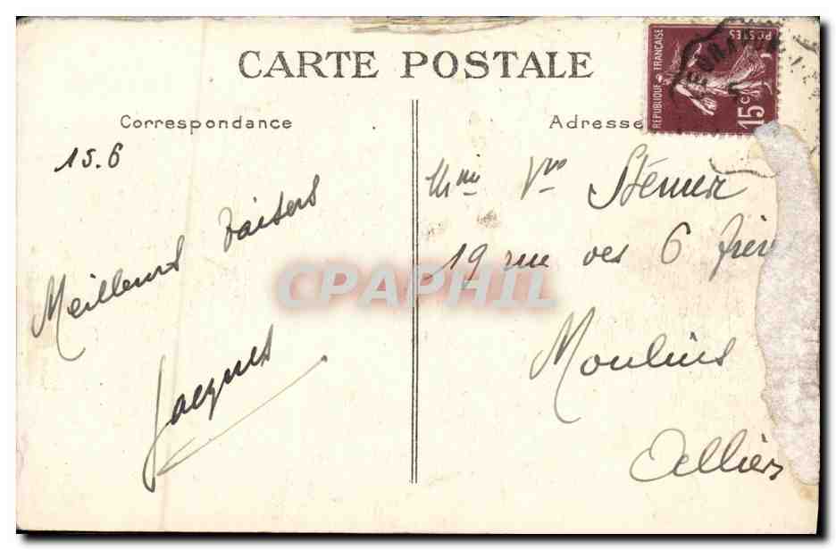 CPA Honfleur Notre Dame De la Grace La vierge  — Rückseite