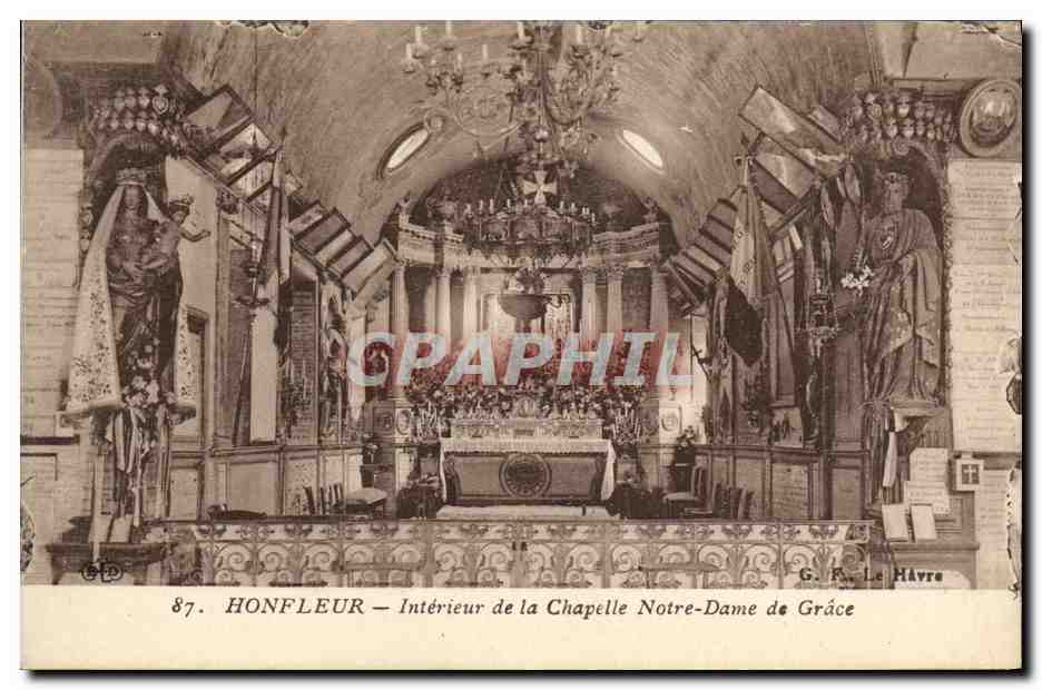Honfleur — Intérieur de la Chapelle Notre-Dame de Grâce — G. R. Le Havre