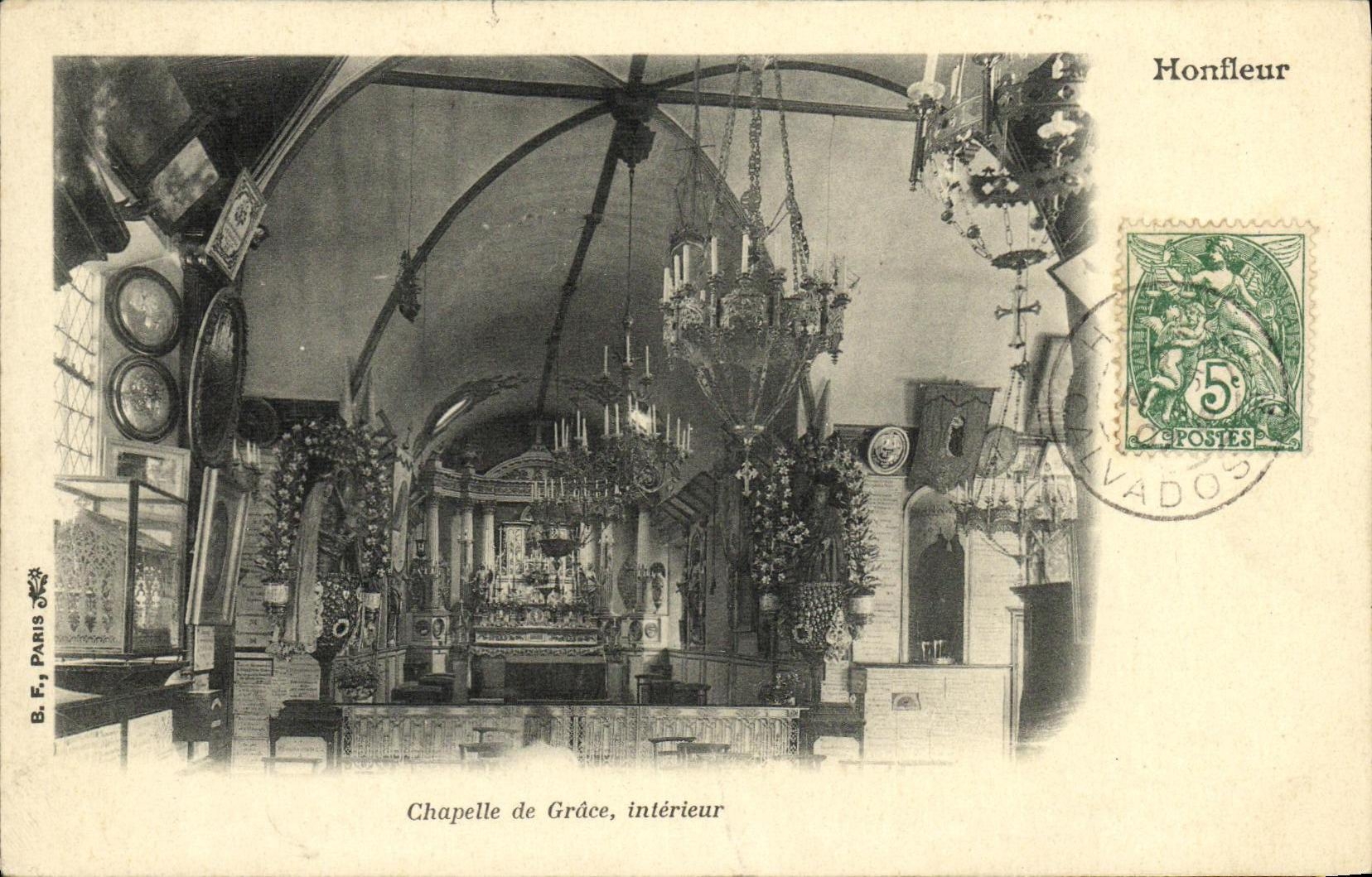 CPA Honfleur La Chapelle Notre Dame de Grace Interieur