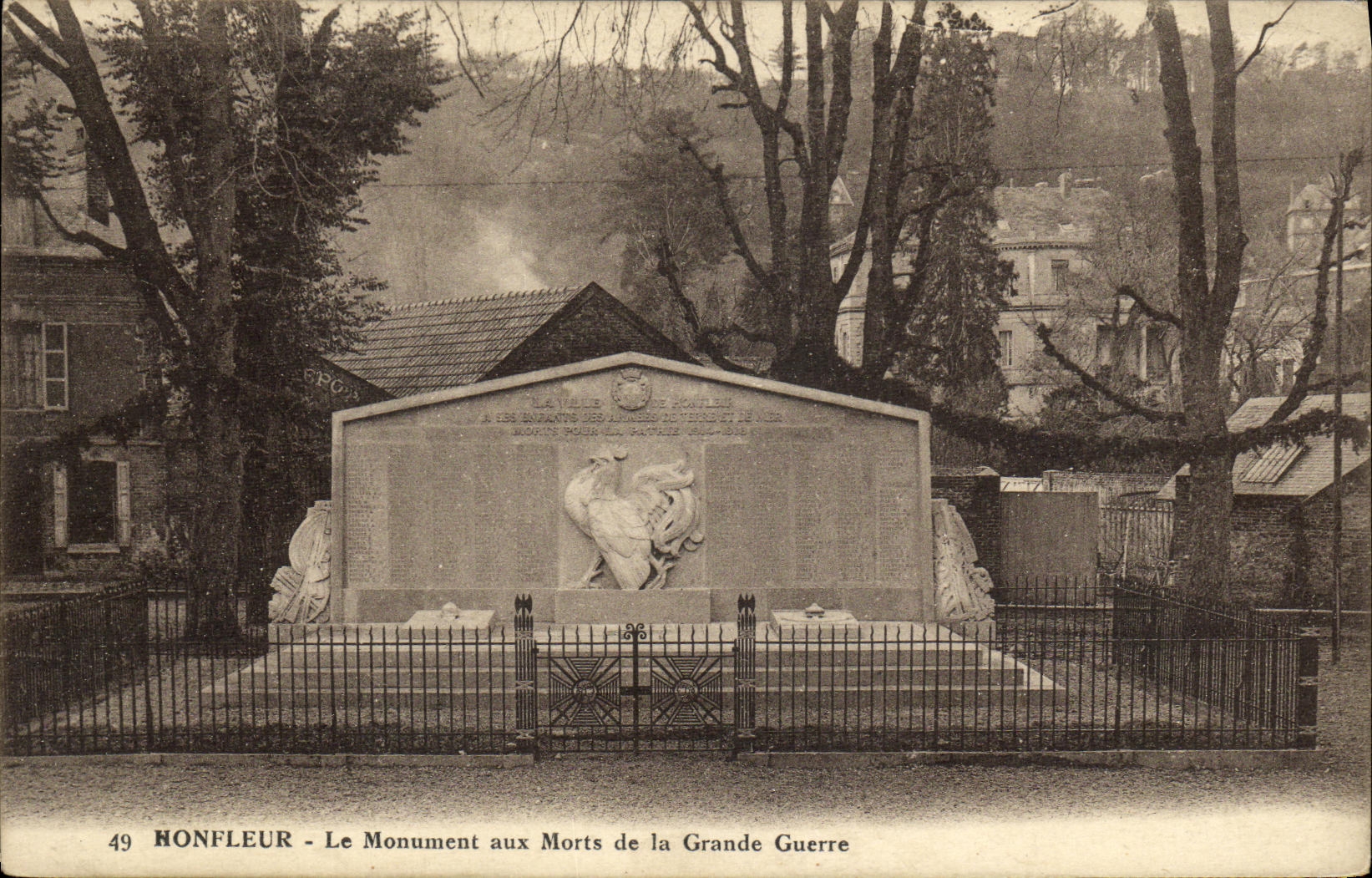 Honfleur - Le Monument aux Morts de la Grande Guerre — éditeur SECU, n° 49