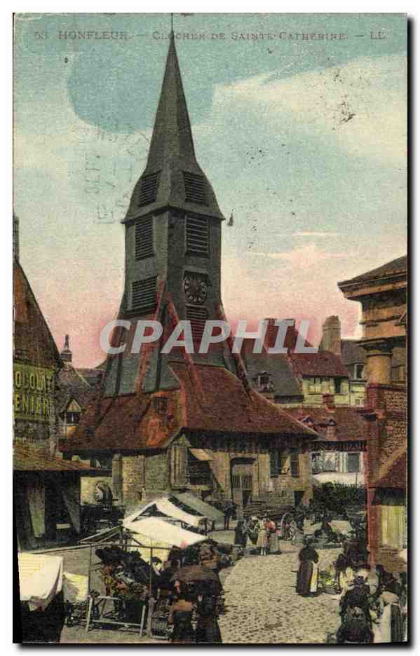 CPA Honfleur Le Clocher de Sainte Catherine Marche