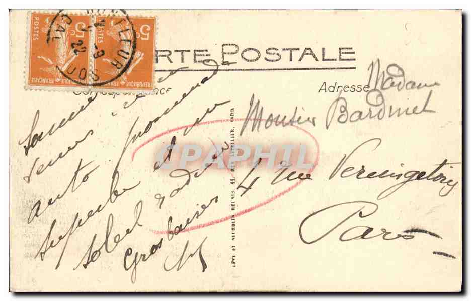 CPA Honfleur Le Clocher de Sainte Catherine Marche — Rückseite