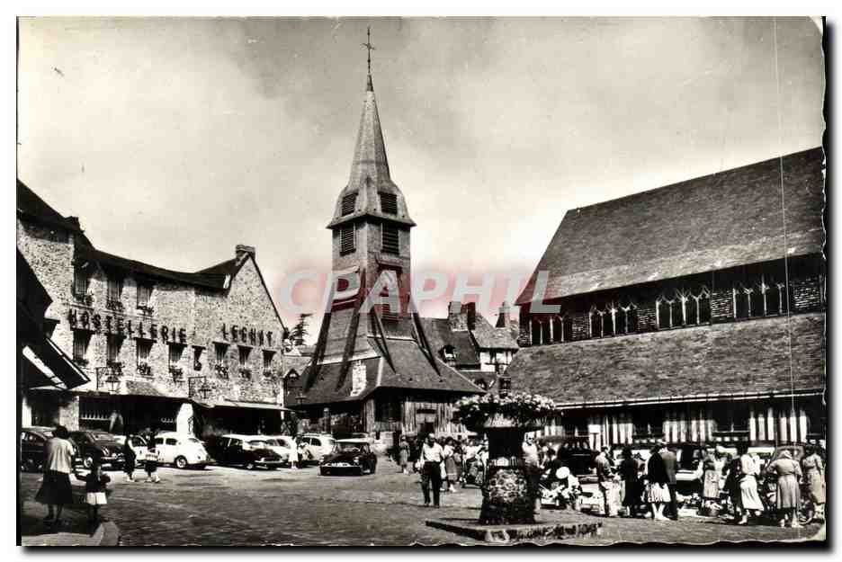 CPA Honfleur La Place Sainte Catherine Marche