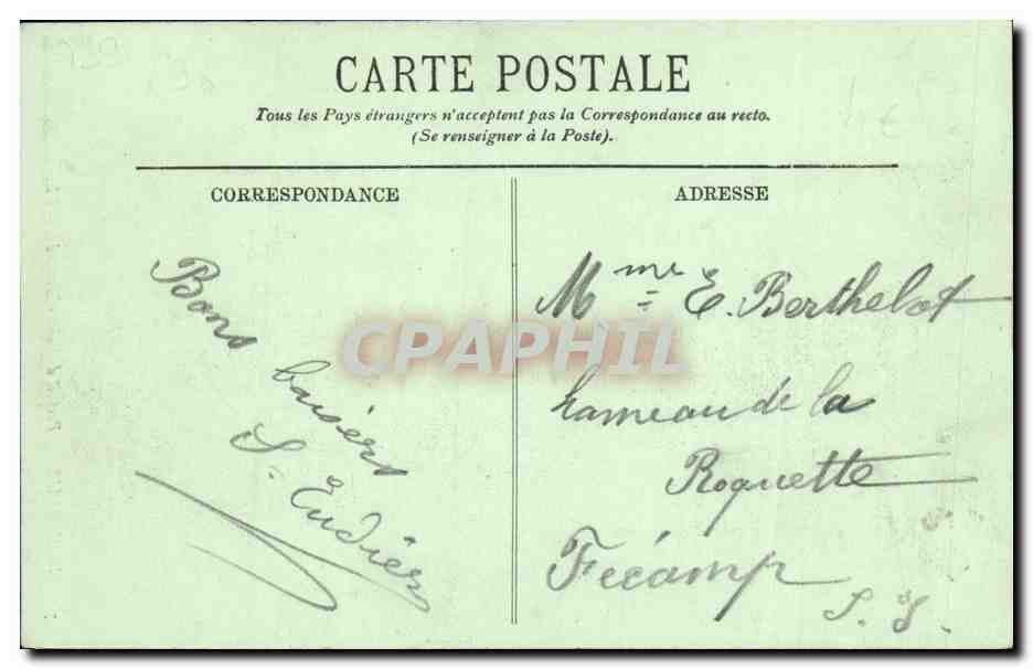 CPA Honfleur Portail de L Eglise St Leonard Enfants — Rückseite