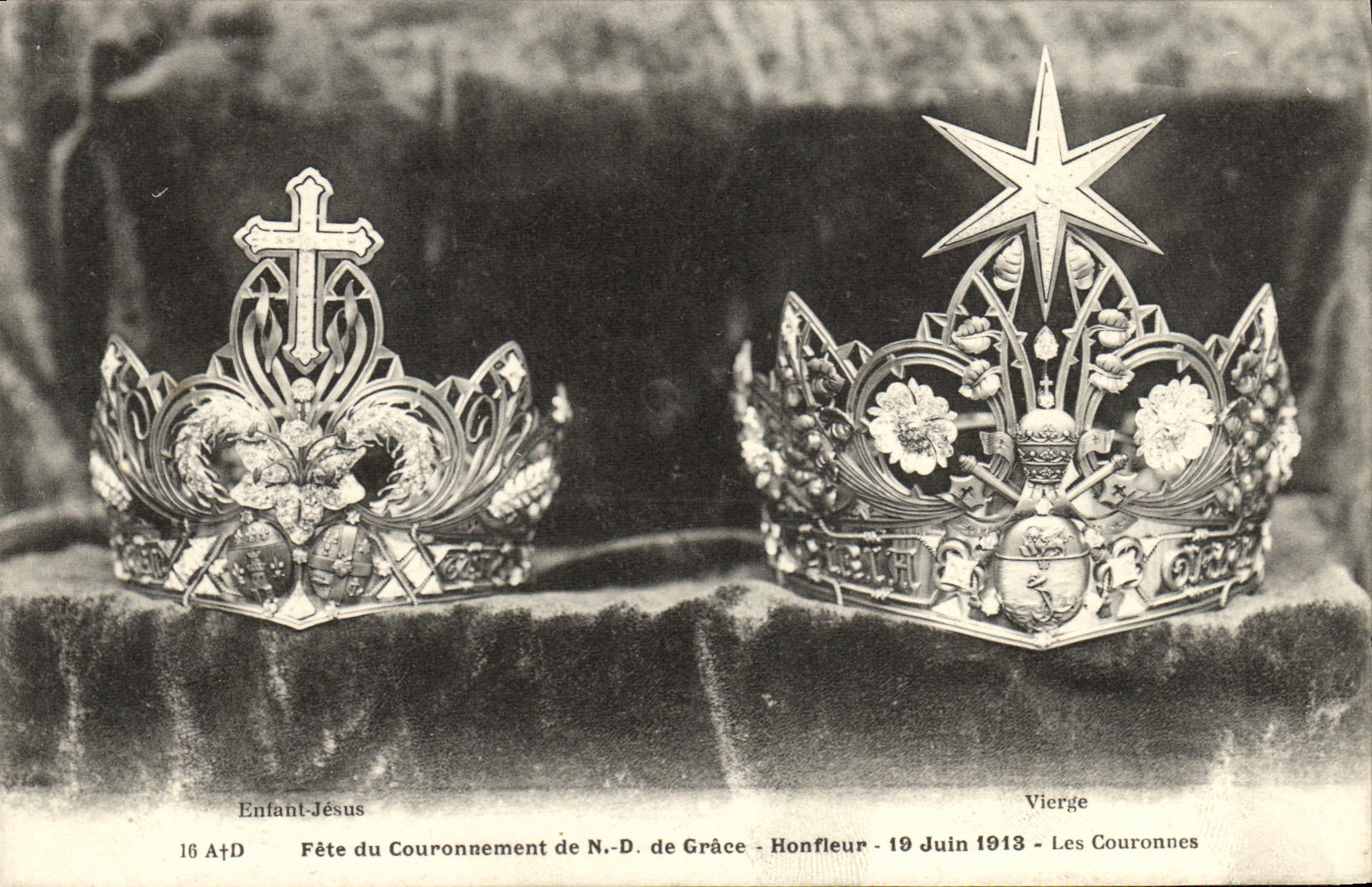 Couronnes de l'Enfant-Jésus et de la Vierge — Fête du Couronnement de N.-D. de Grâce à Honfleur — 19 Juin 1913