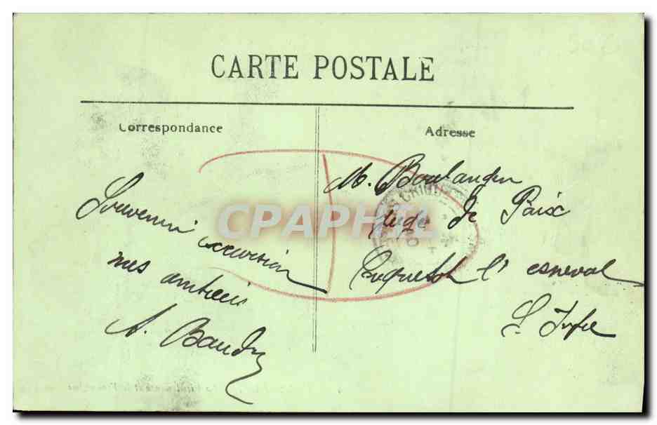 Honfleur — La Lieutenante et le Vieux Quai — LL. n°49 — Verso