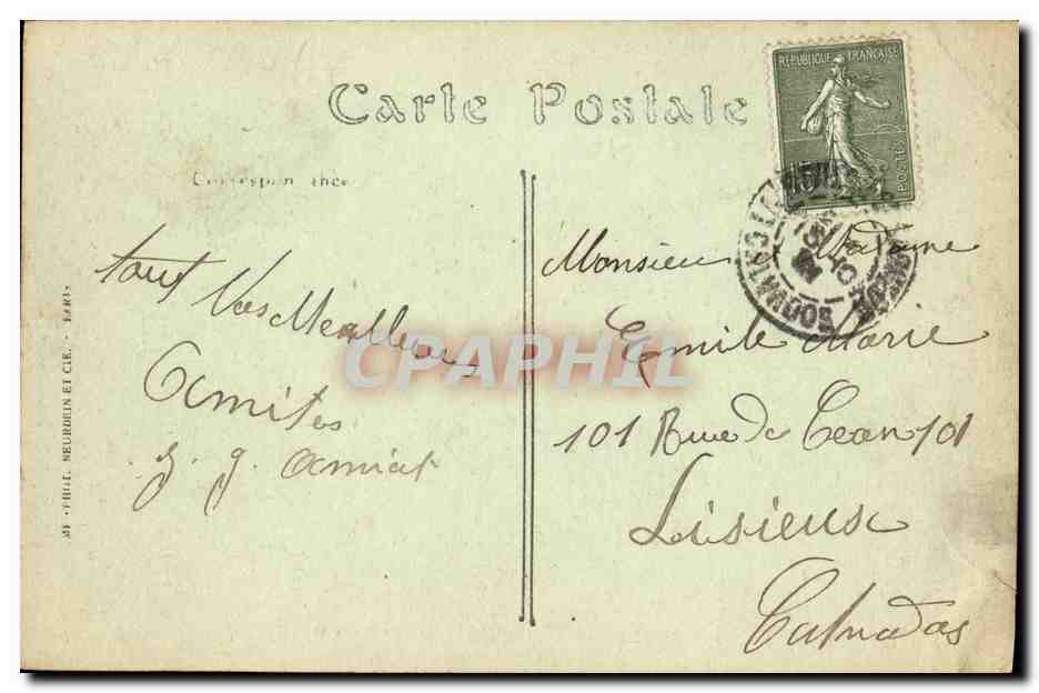 CPA Honfleur La Lieutenance et L Hotel — Verso