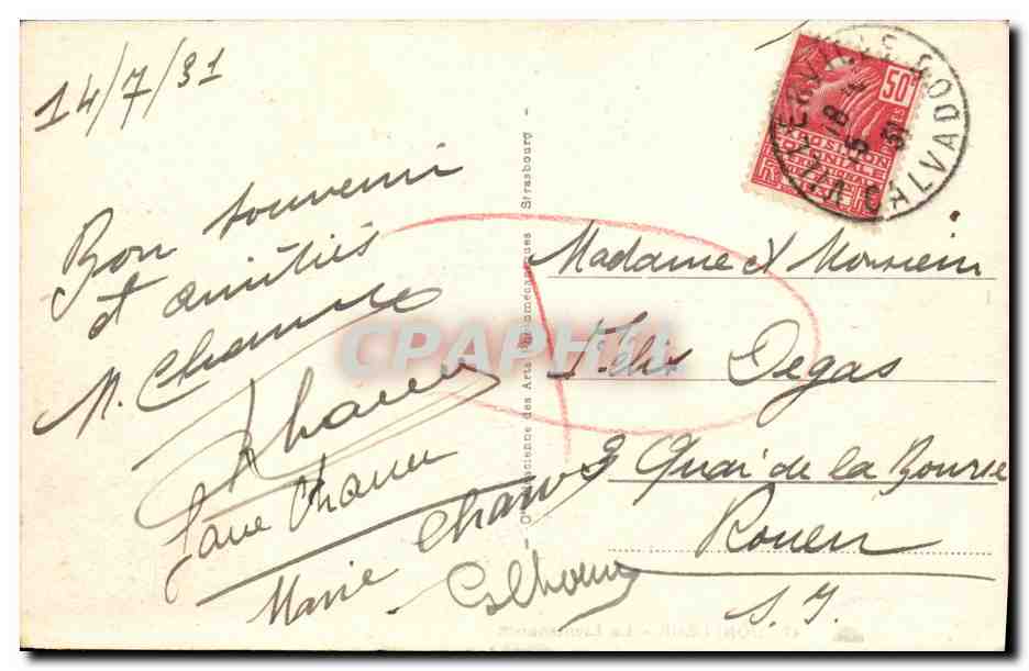 Honfleur - Die Lieutenant — Verlag CPAPHIL, Nr. 41 — Rückseite