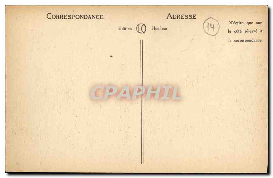 CPA Honfleur La Lieutenance Et le Port Bateaux — Verso