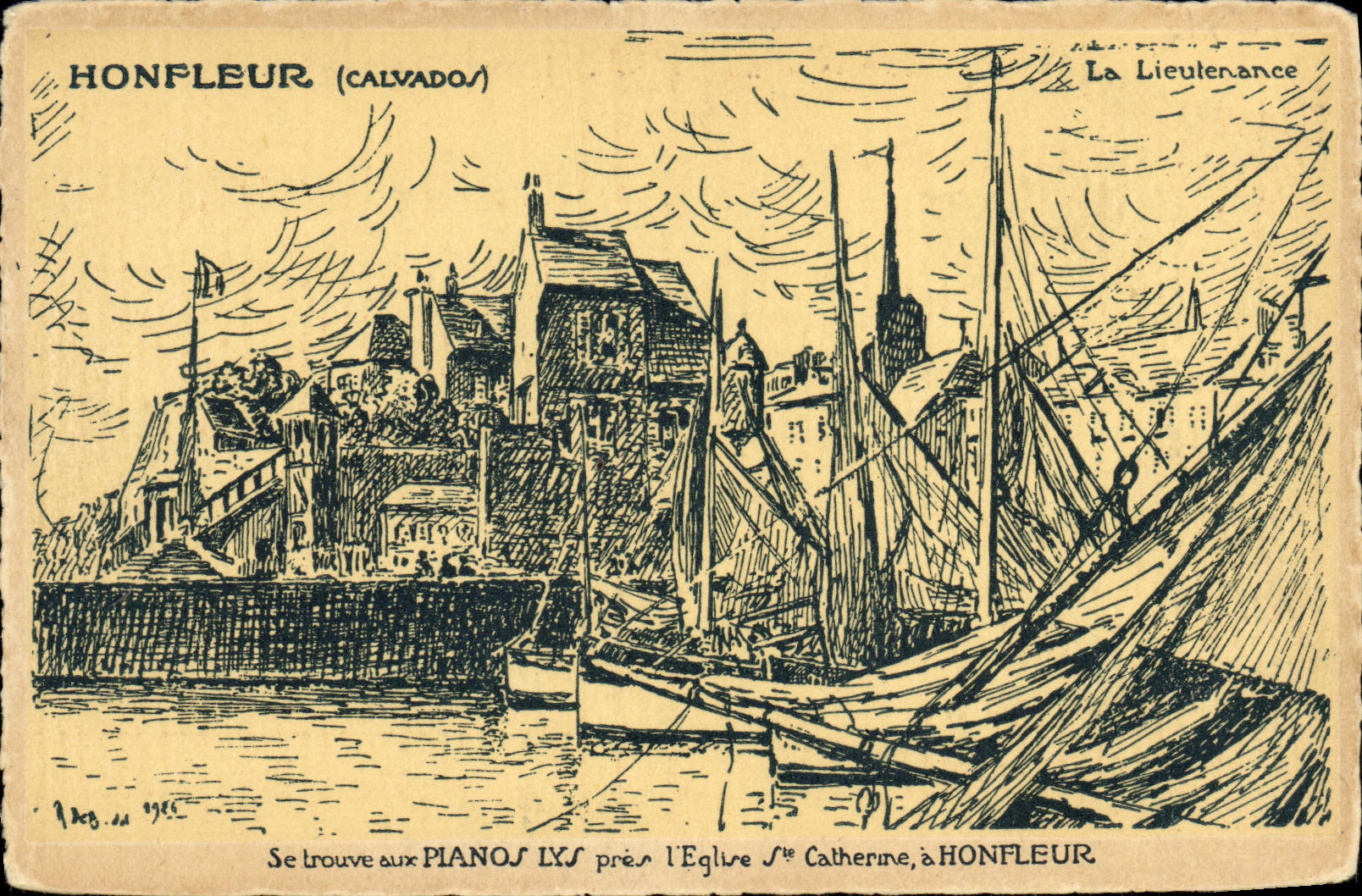 Honfleur (Calvados) — La Lieutenante — Éditeur A. Waton, n° PVB