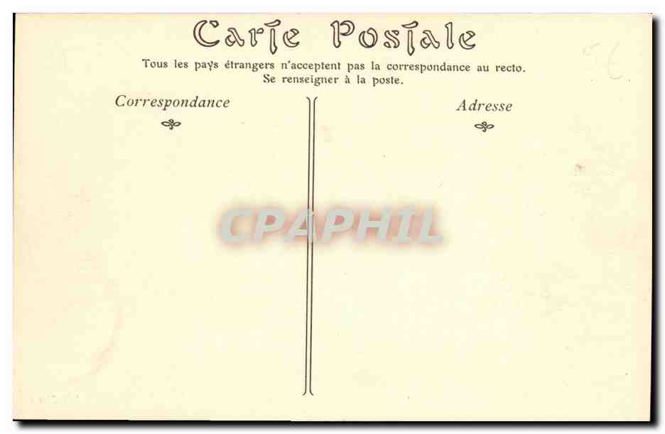 Honfleur — La Lieutenante et l'Hôtel de Ville — Éditeur non identifié, n° de série 109 — Verso