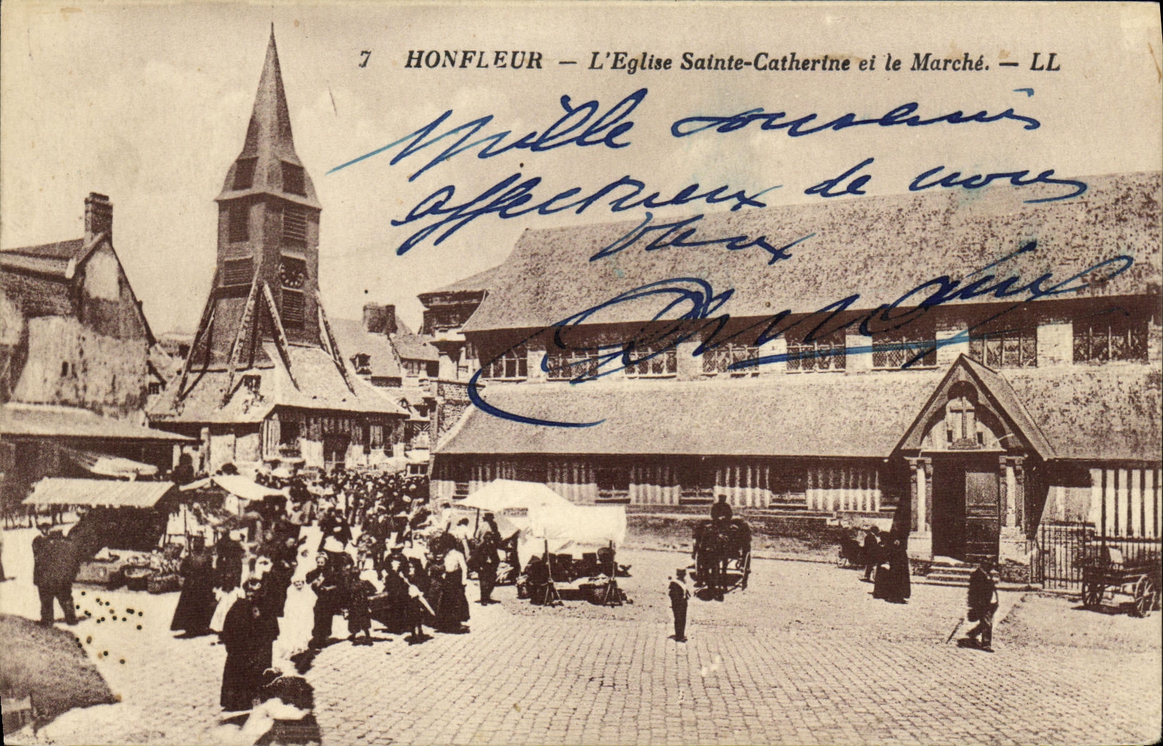 Honfleur — L'Église Sainte-Catherine et le Marché — LL