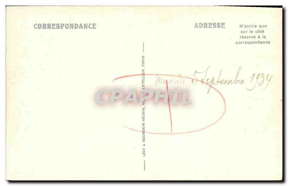 CPA Honfleur Le Mont Joli — Back