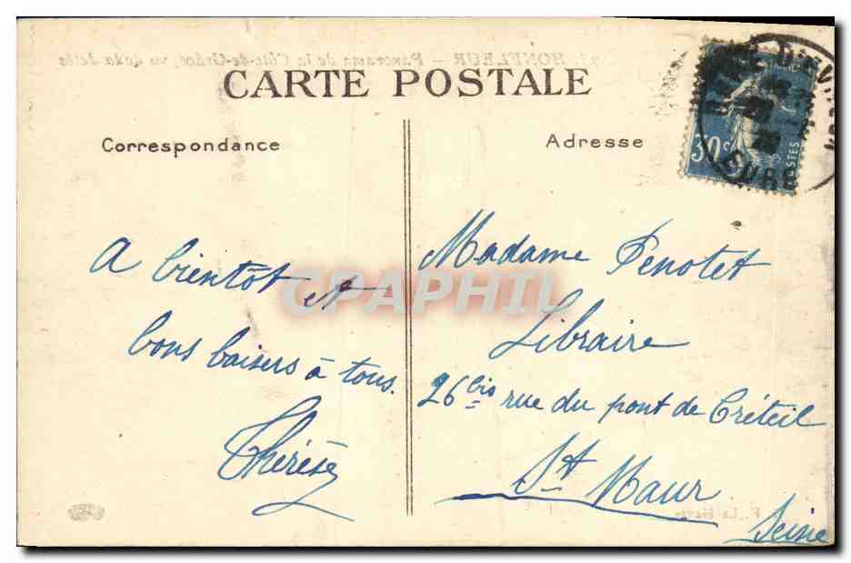 Honfleur — Panorama de la Côte-de-Grâce, vu de la Jetée — Verso