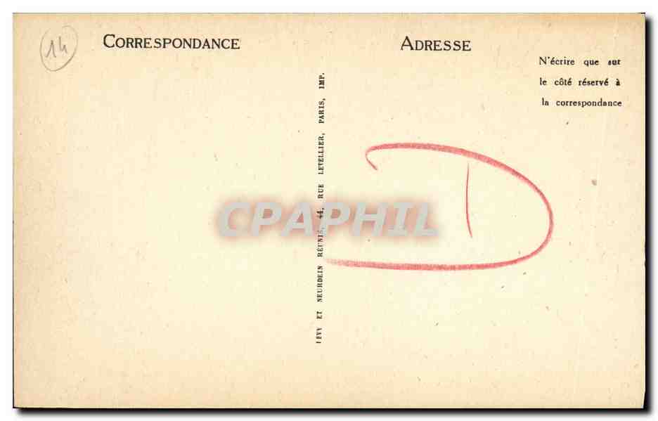 Honfleur - La Côte de Grâce — LL, n°32 — Verso