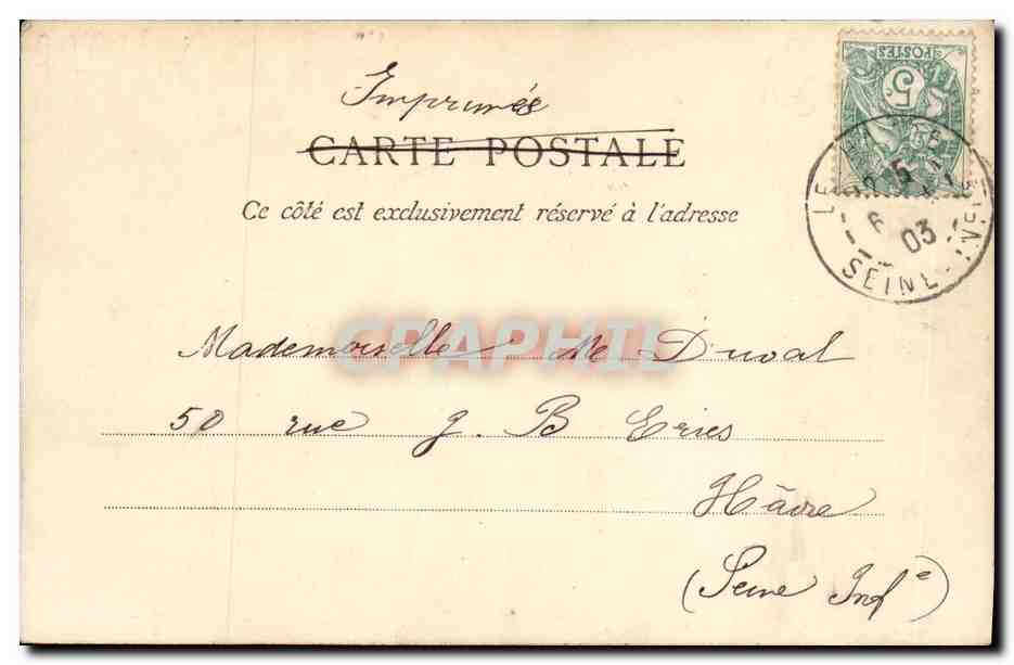 CPA Honfleur Le Phare et le Mont Joli — Back