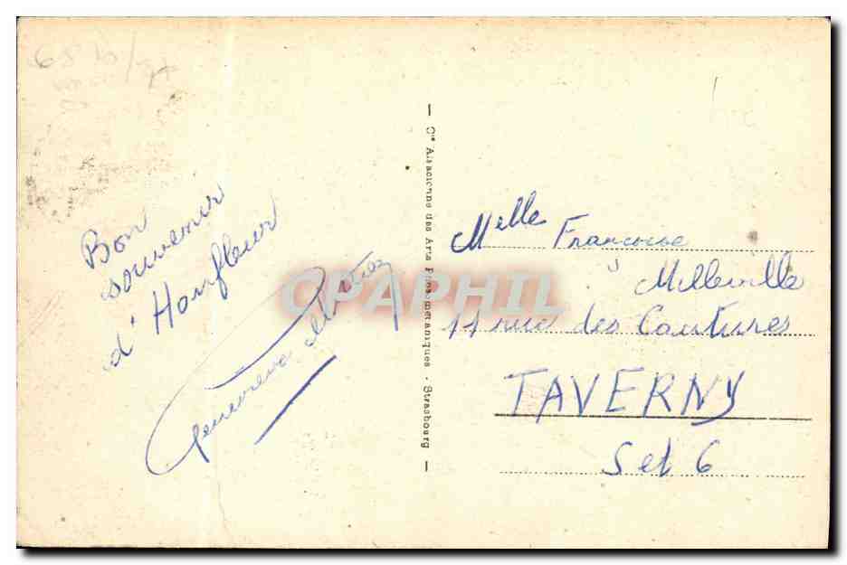 Honfleur - L'Entrée du Port — éditeur CPAPHIL, n° 51 — Reverso