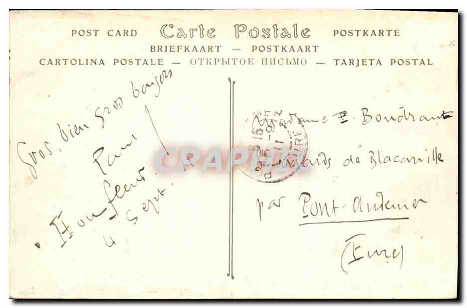 CPA Honfleur Le Port et l Hotel de Ville Bateaux — Rückseite