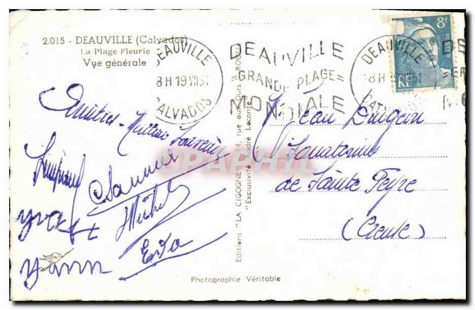 Deauville (Calvados) — Vue générale — Éditions 'LA CIGOGNE' — Reverso