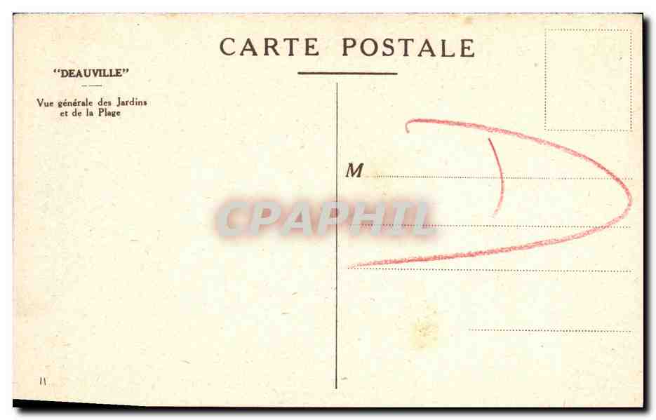 Deauville — Vue générale des Jardins et de la Plage — Reverso