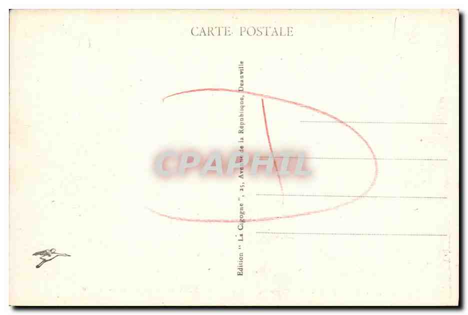 Deauville, la Plage Fleurie — Vue générale — Édition 'La Cigogne', Deauville — Rückseite