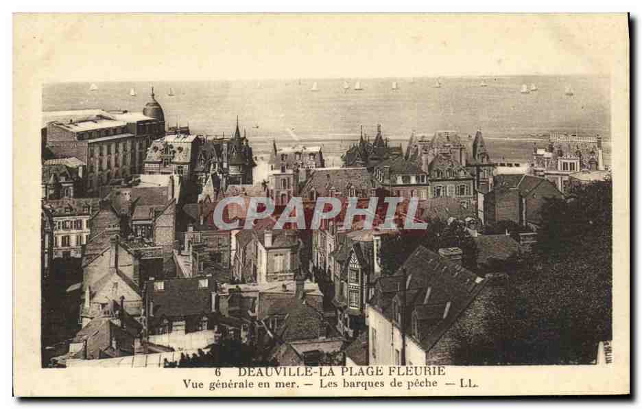Deauville-La Plage Fleurie — Allgemeiner Blick aufs Meer — Die Fischerboote — LL — n°6