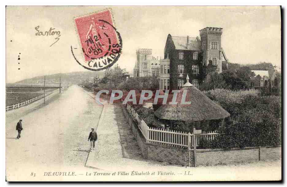 CPA Deauville La Terrasse et Villas Elisabeth et Victoria