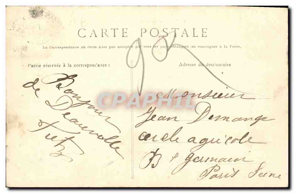 CPA Deauville La Romaine — Verso