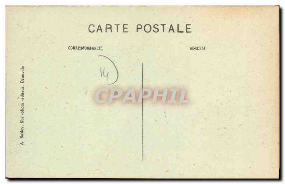 CPA Deauville La Folie — Verso