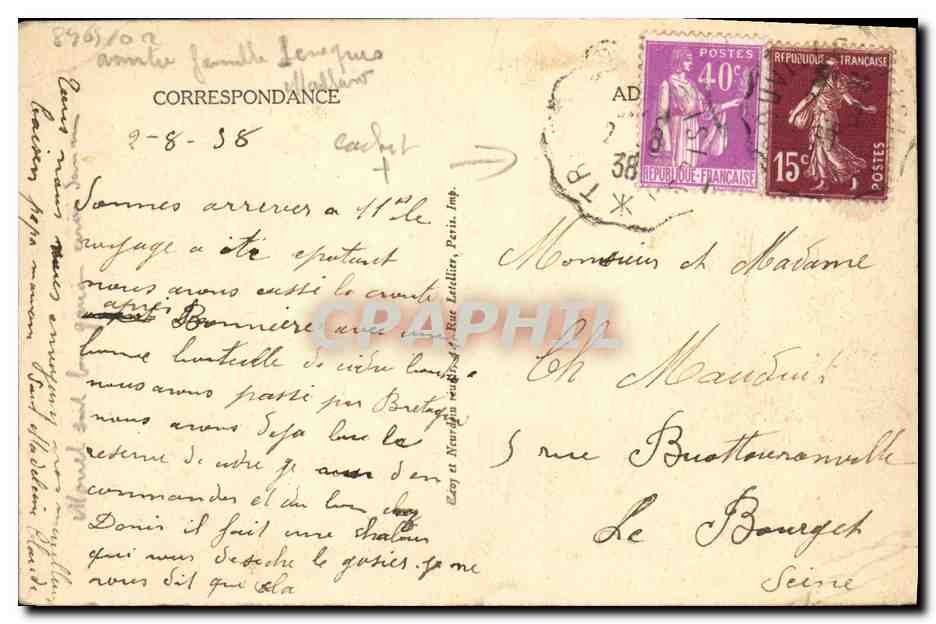 Deauville, la Plage Fleurie — Villa Dollfus, Rue des Villas — LL — Verso
