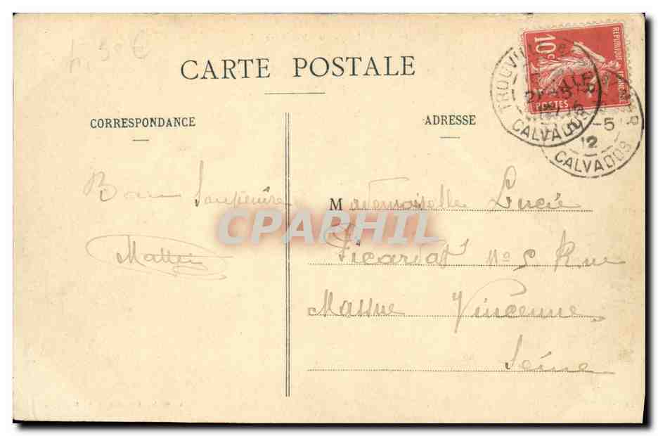 CPA Deauville La Chaumiere — Verso