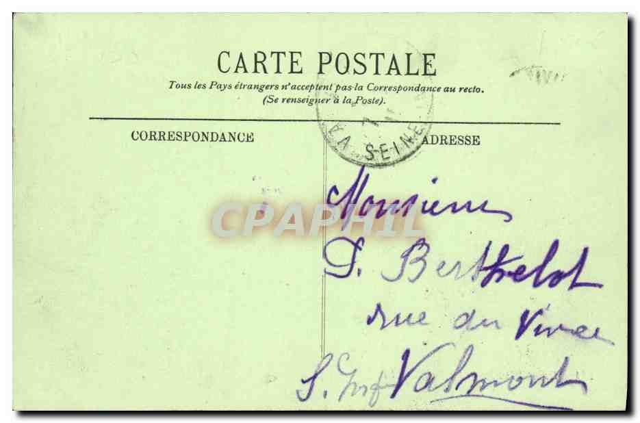 CPA Deauville La Hutte — Verso