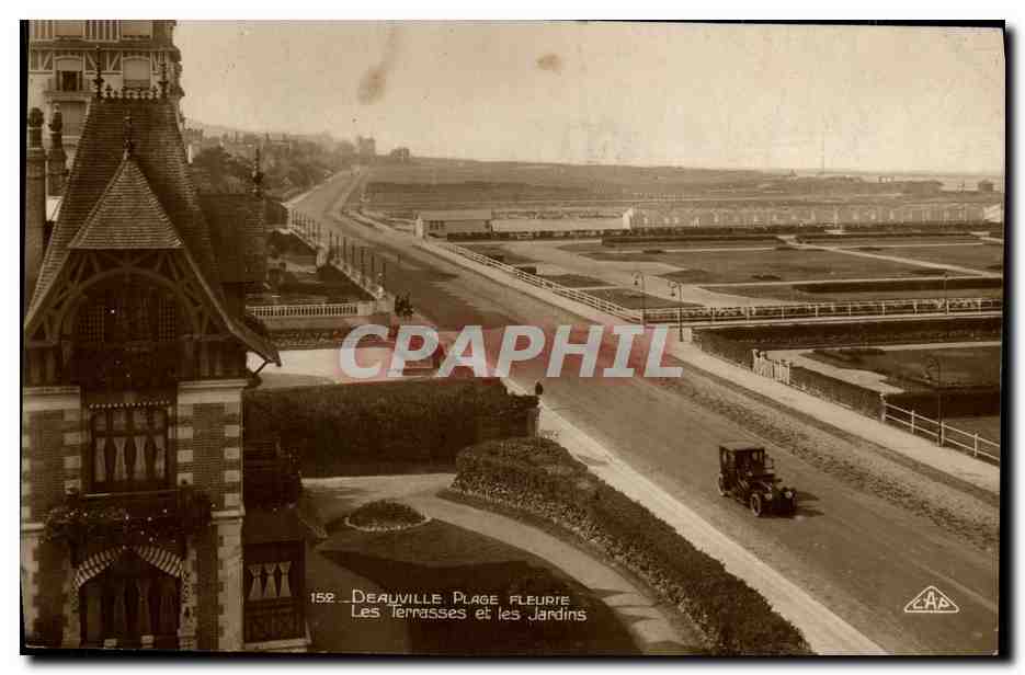 Deauville, Plage fleurie — Les Terrasses et les Jardins — Éditeur A.P. n°159