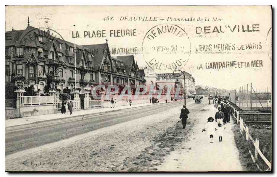 Deauville — Promenade de la Mer — Éditeur G. F. Le Havre, n° 468