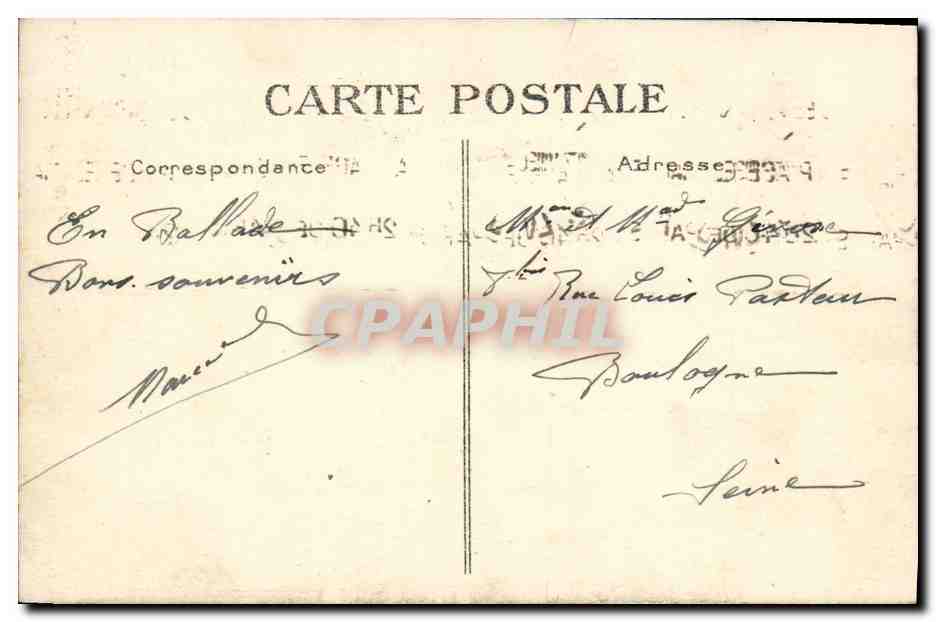 Deauville. La Plage Fleurie. Les tennis devant le No — G. F. Le Hauré — Verso