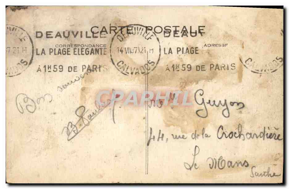 Deauville - La Plage Heurie - Le Tennis et le Yacht-Club, vue prise du Casino — Reverso